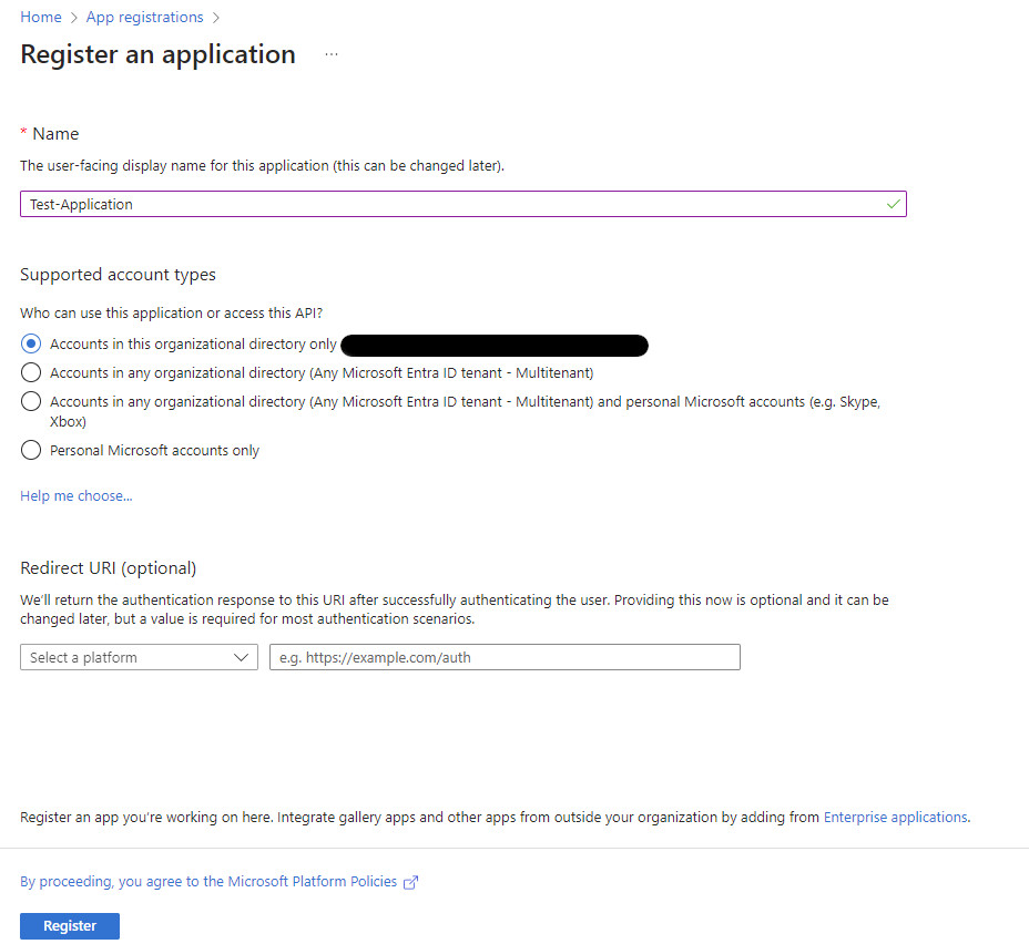 Azure App registration